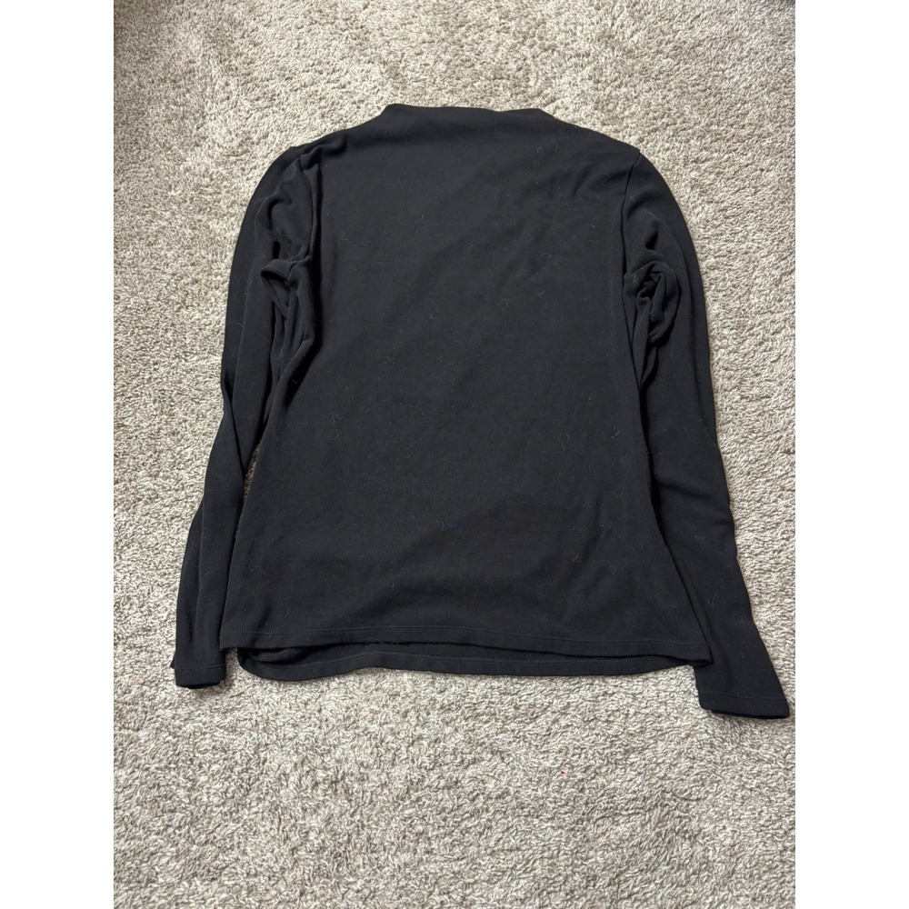 Halara Black Mock Neck Long Sleeve Top Side Ruched XL 588396